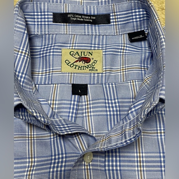 Cajun Clothing Co - Red Crawfish - Long Sleeve Button Up Shirt - Size: Large - Picture 7 of 7